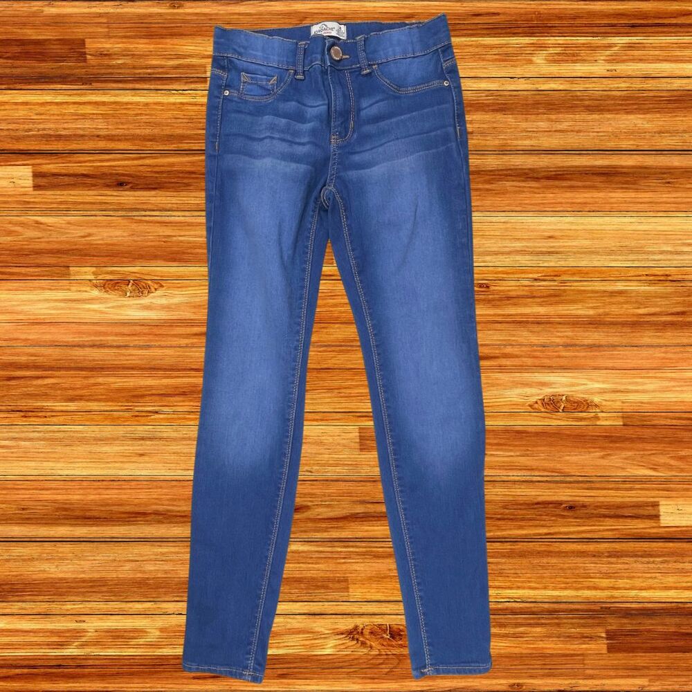 Jordache Jeans Girls 14 Slim Blue Denim Western Super Skinny Medium Wash Pants - Picture 7 of 13